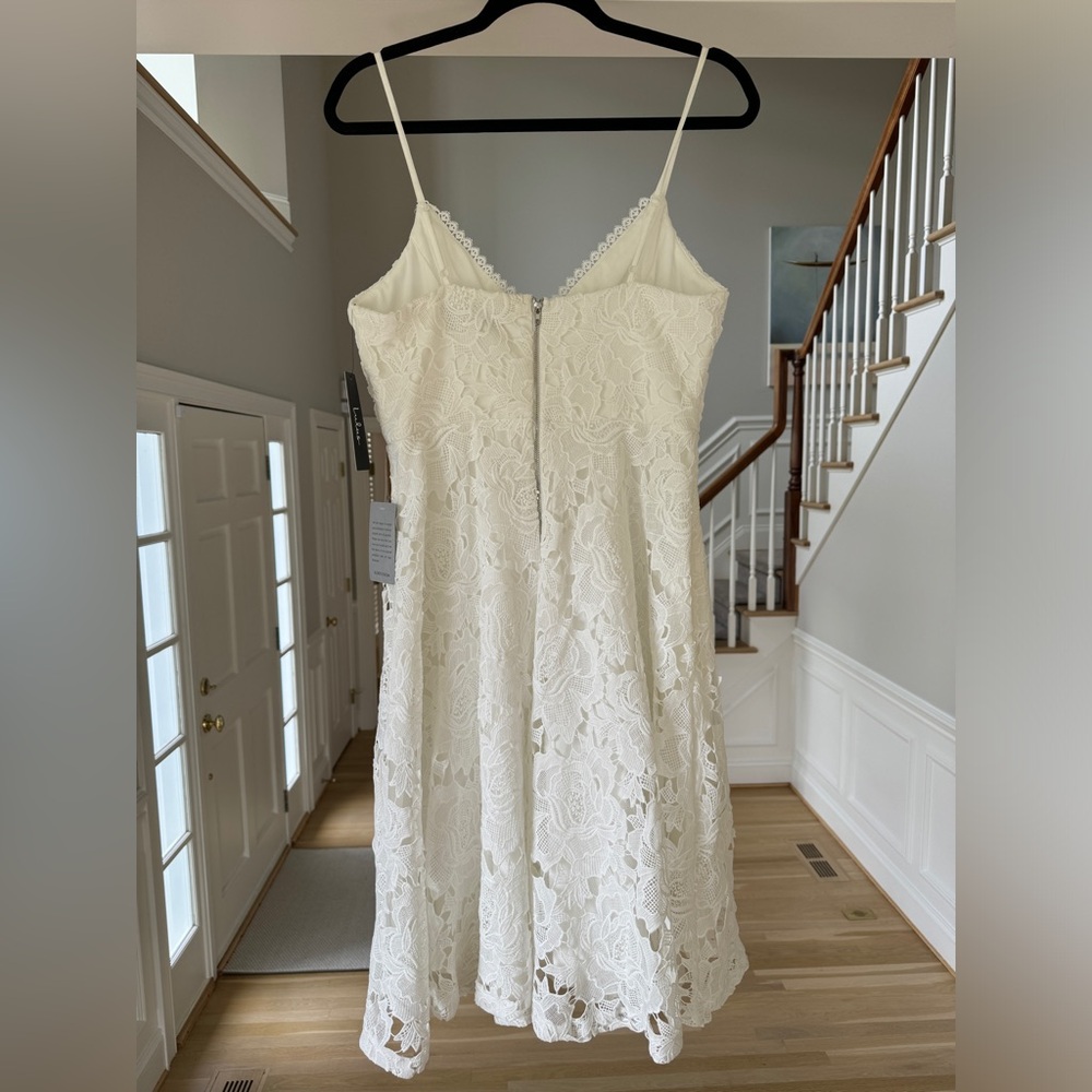 Lulu’s Nora Lee White Sleeveless Lace Midi Dress With Pockets - Picture 9 of 12
